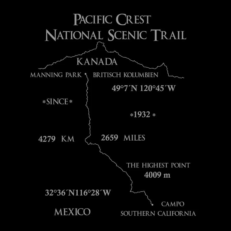 "Pacific Crest Trail" Mexico Kanada
