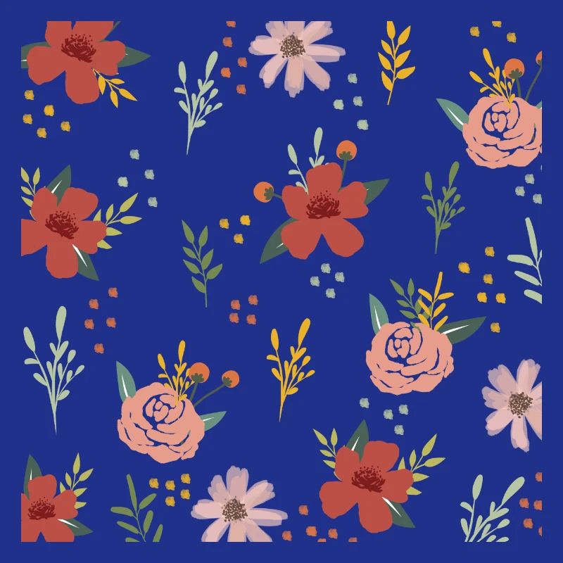 Cadeau mignon d'amant de nature de fleur de motif d'impression florale