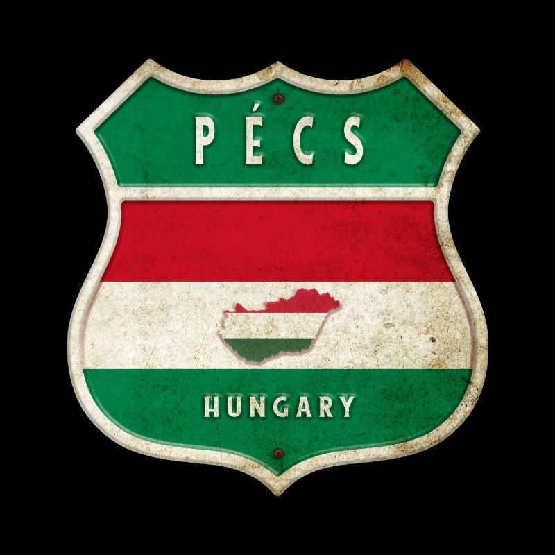 Design du drapeau de Pécs (Hongrie)