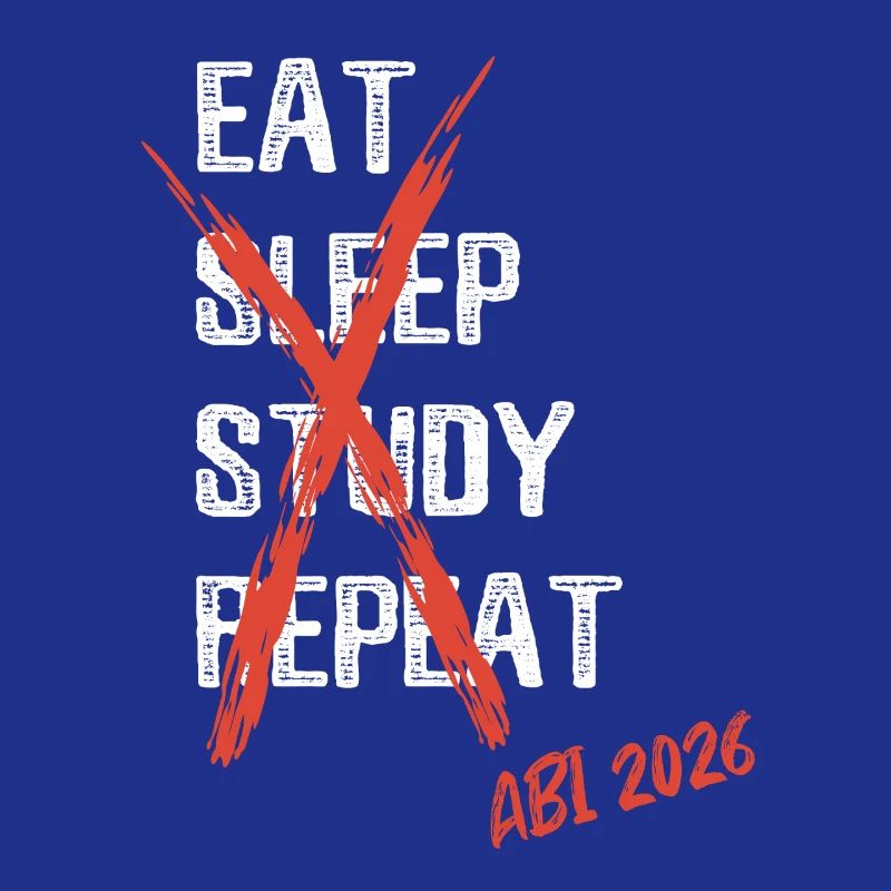 Eat sleep study repeat - Abi 2026 - Spruch