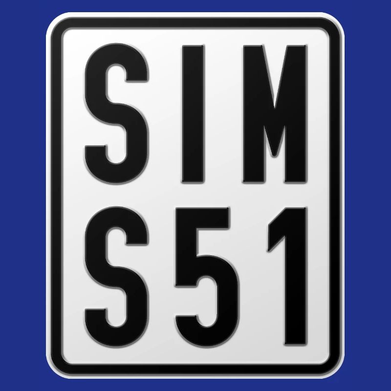 Plaque d’immatriculation du Simson S51 Mobylette