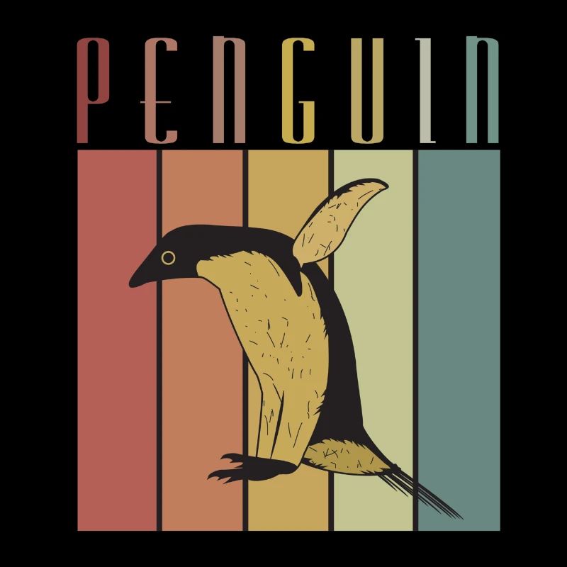 Pinguin Oldshool Geschenk Idee