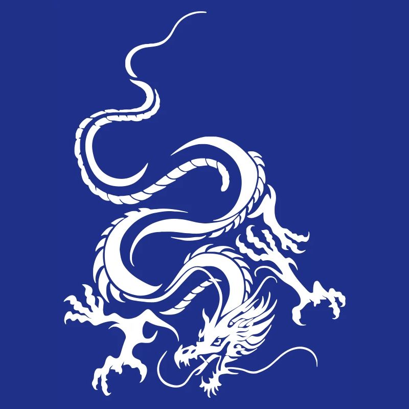 Dragon Blanc Art graphique complexe