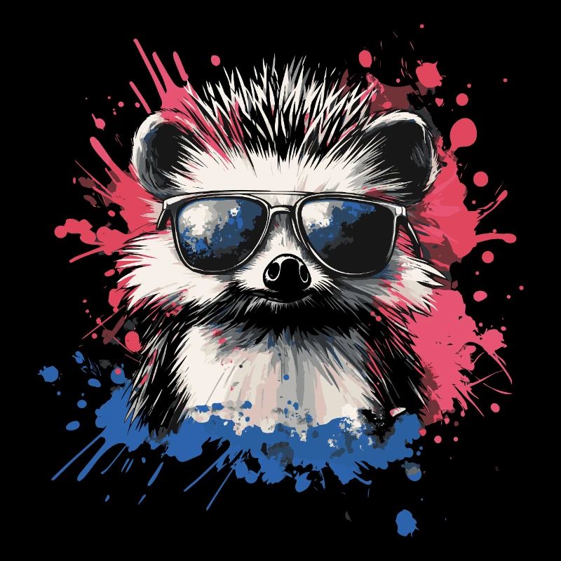 Lustiger Igel mit Sonnenbrille