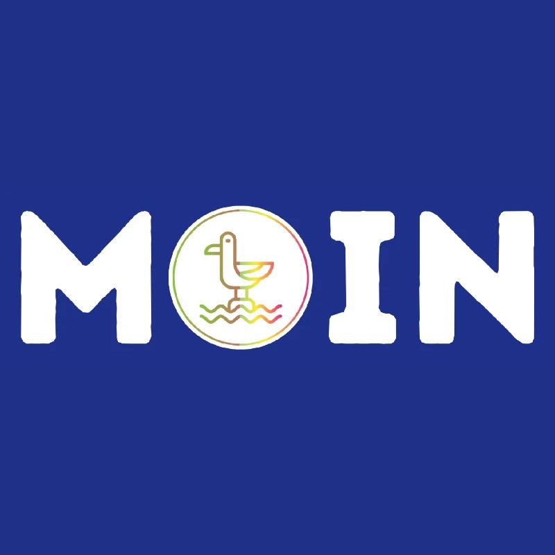 Moin mit Möwe S/W