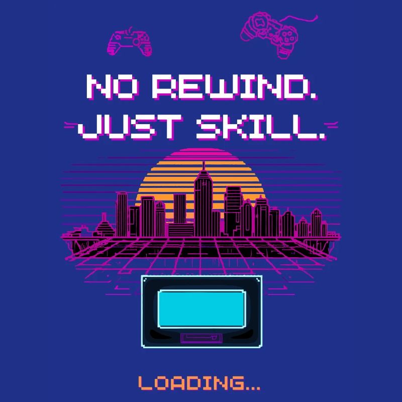 Retro Synthwave Pixel Vaporwave Gaming Design