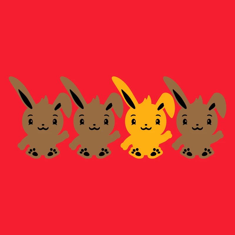 4 Bunny Friends Différence Soyez différent
