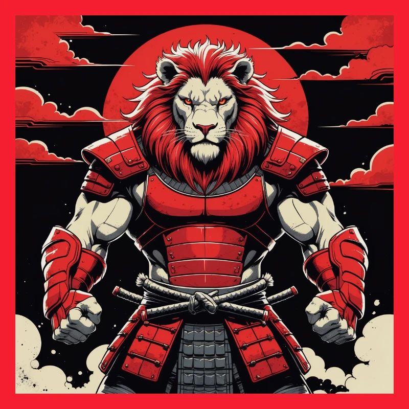 Samurai Lion Warrior