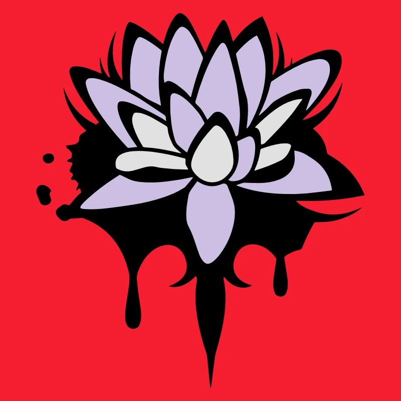 Fleur de lotus graffiti