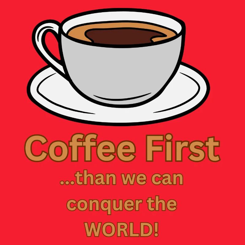 Coffee first than we can conquer the World