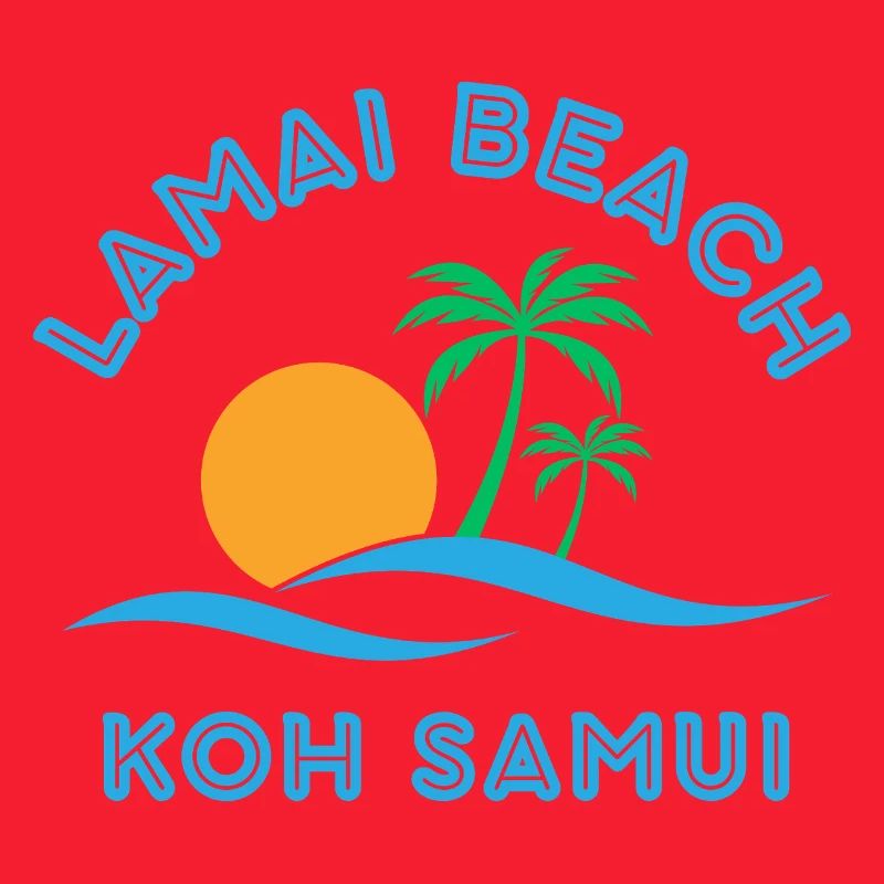 Coucher de soleil de la plage de Lamai Koh Samui