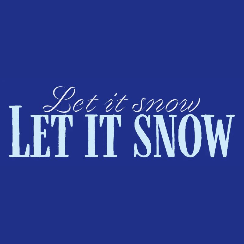 Let It Snow Script Bleu Glacé