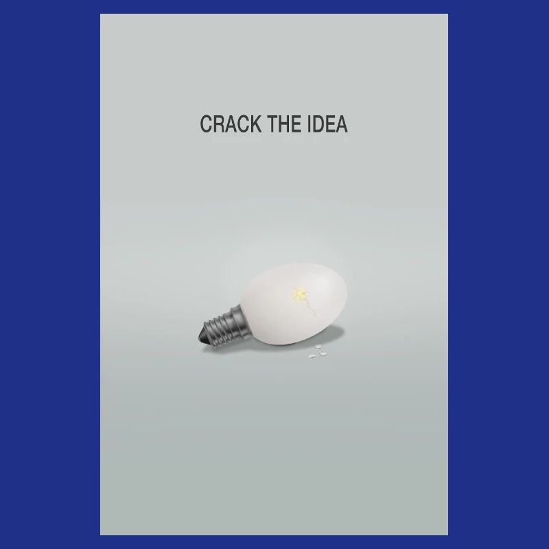 Affiche de pensée créative Crack The Idea
