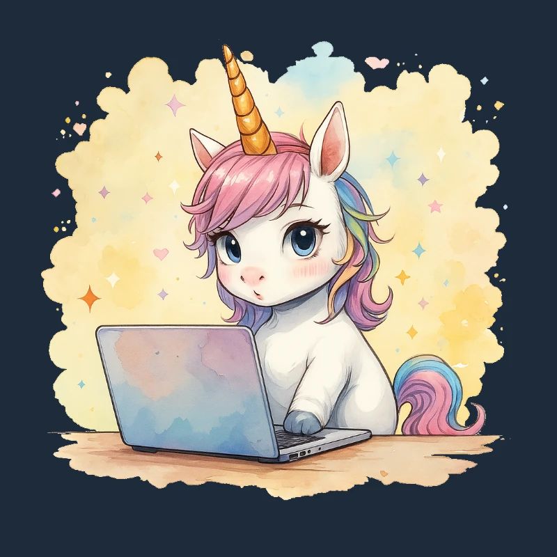 programmierendes Einhorn