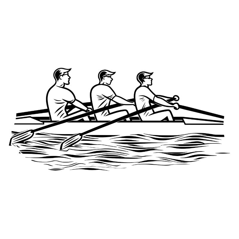 Rowing Team Drawing