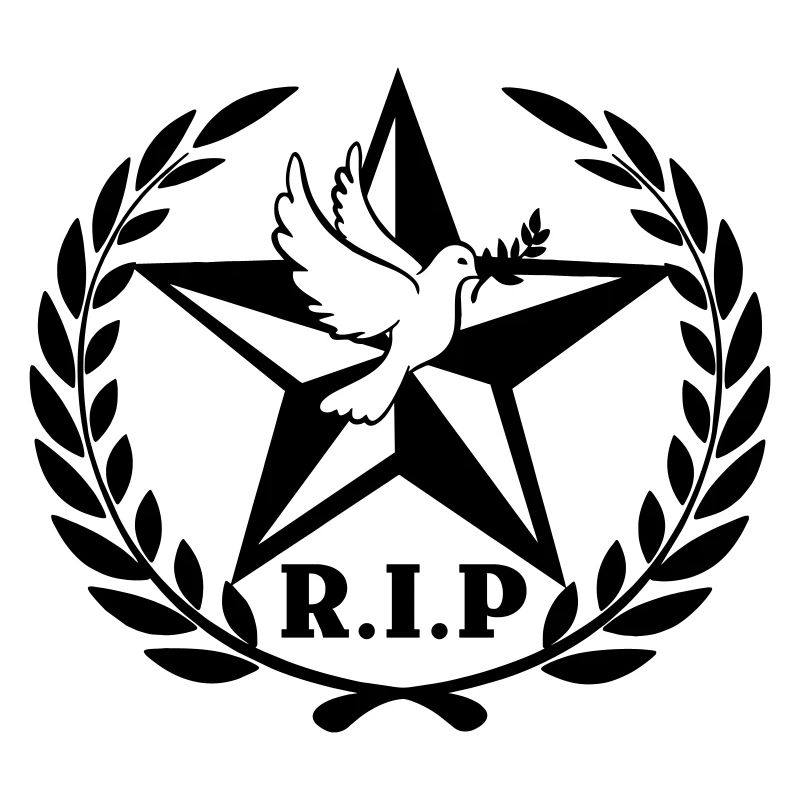 R.I.P Sterntaube Lorbeerkranz