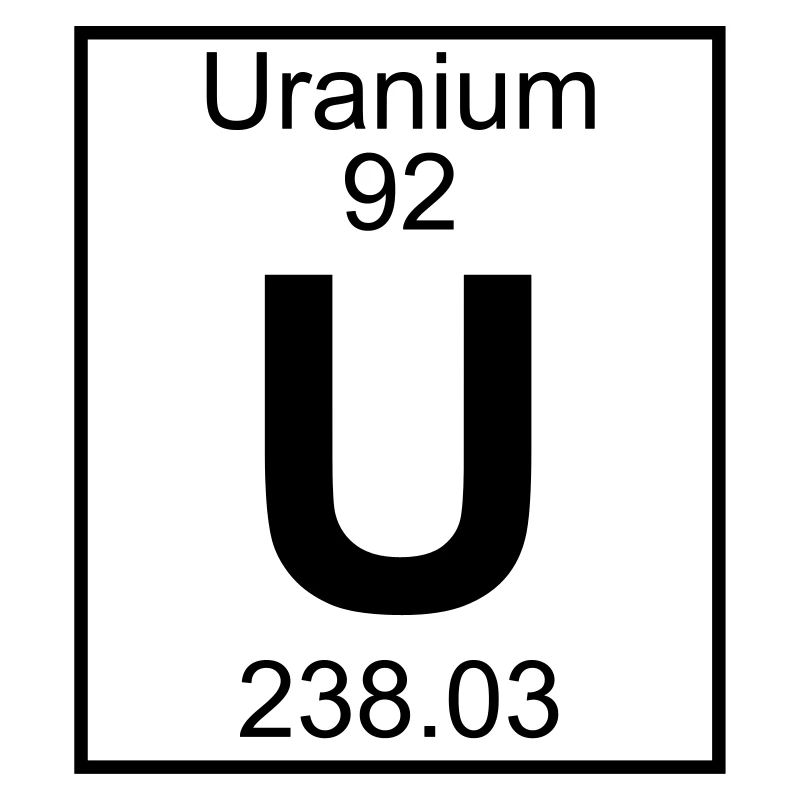 Periodic Element 92 - U (uranium) - BIG