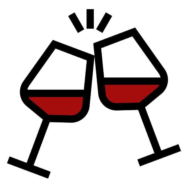 Prost mit Weingläsern