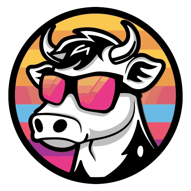 Cow Comic Cool Summer