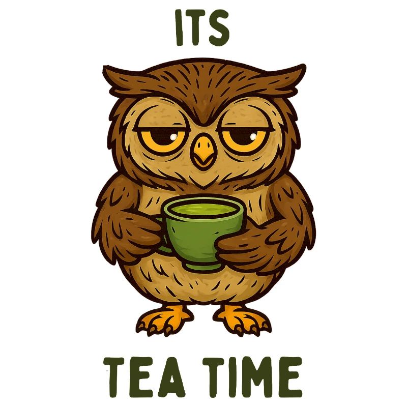 Schlafende Eule Teezeit