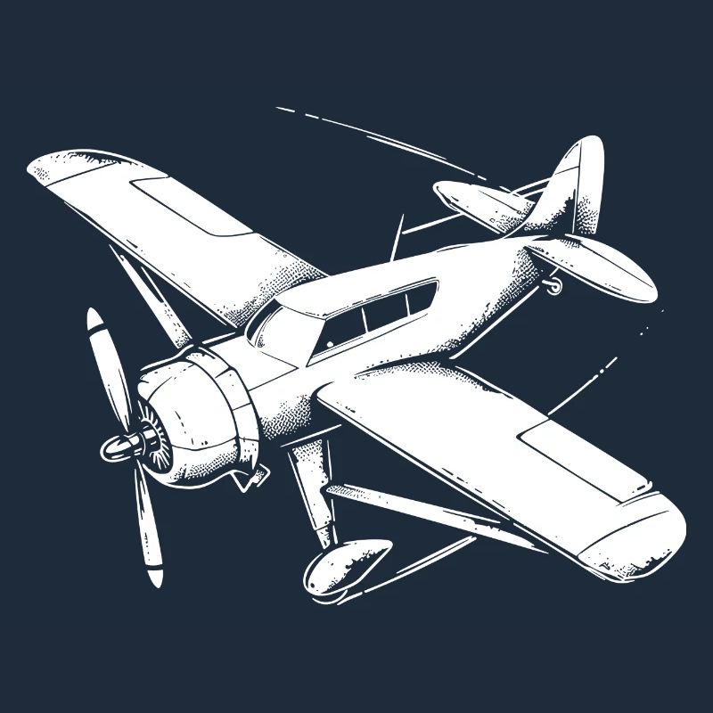 Propeller Plane Drawing