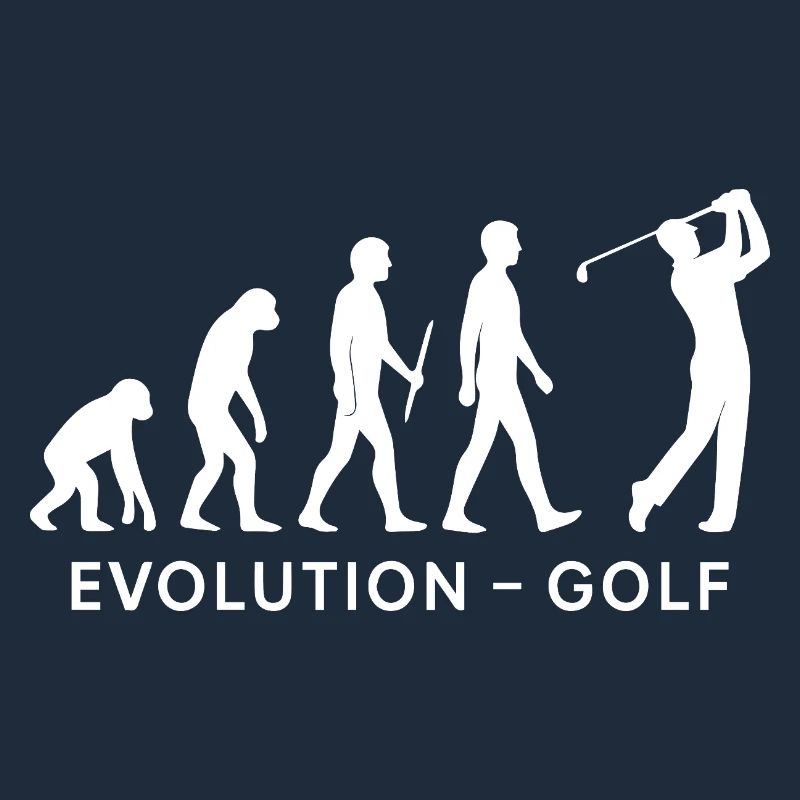 Evolution Golf Lustiger Golfer Humor Design
