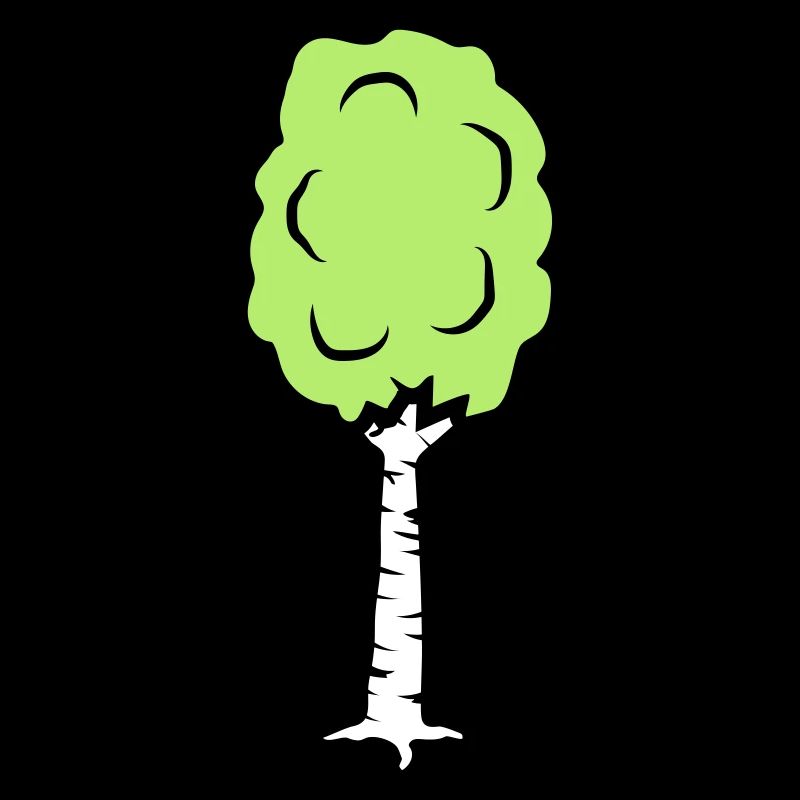 Comic Birch Trees