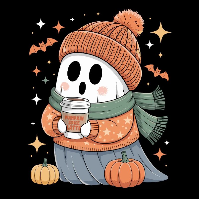 Fantôme mignon Halloween Automne