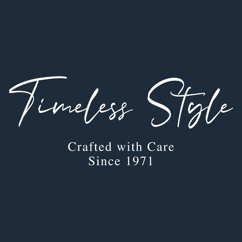 Style intemporel depuis 1971 Script Typographie
