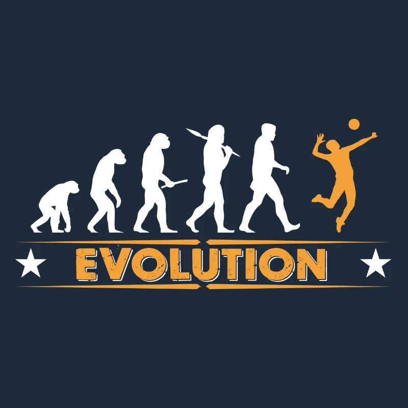 Volleyball Evolution - orange/weiss