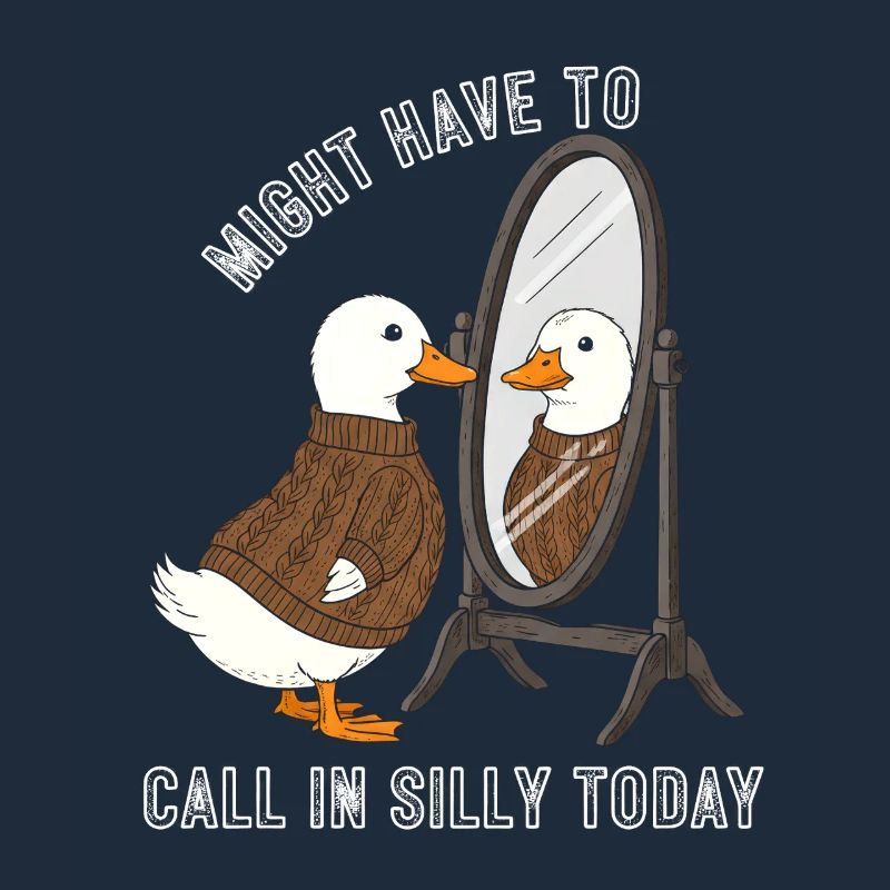 Motif du pull miroir de canard