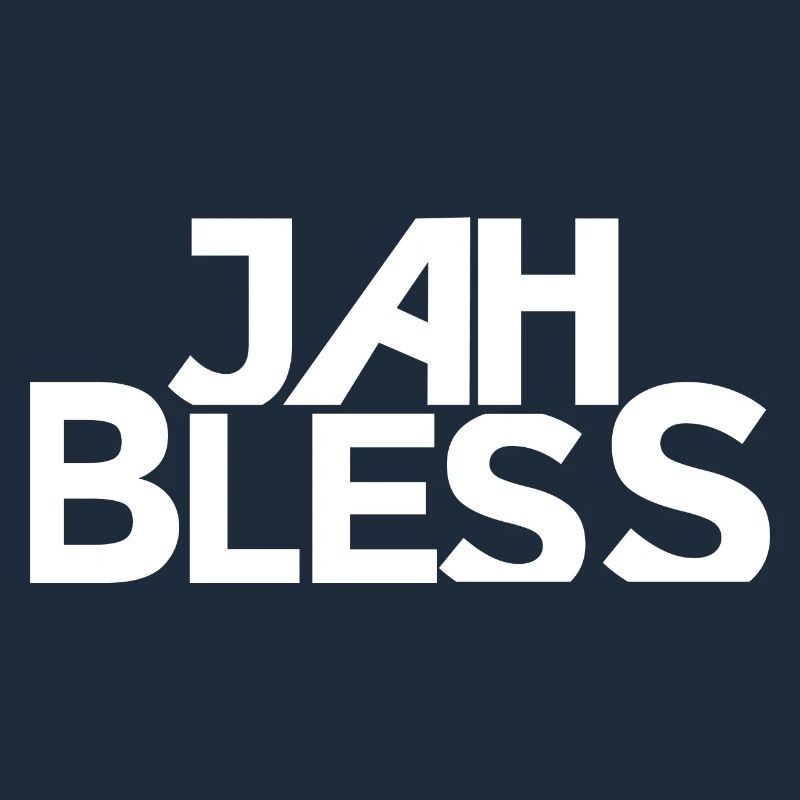 Jah Bless Blockschrift Design