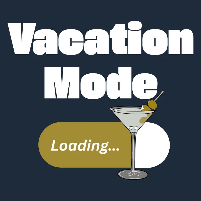 Vacation Mode On – Martini with loading bar (light)