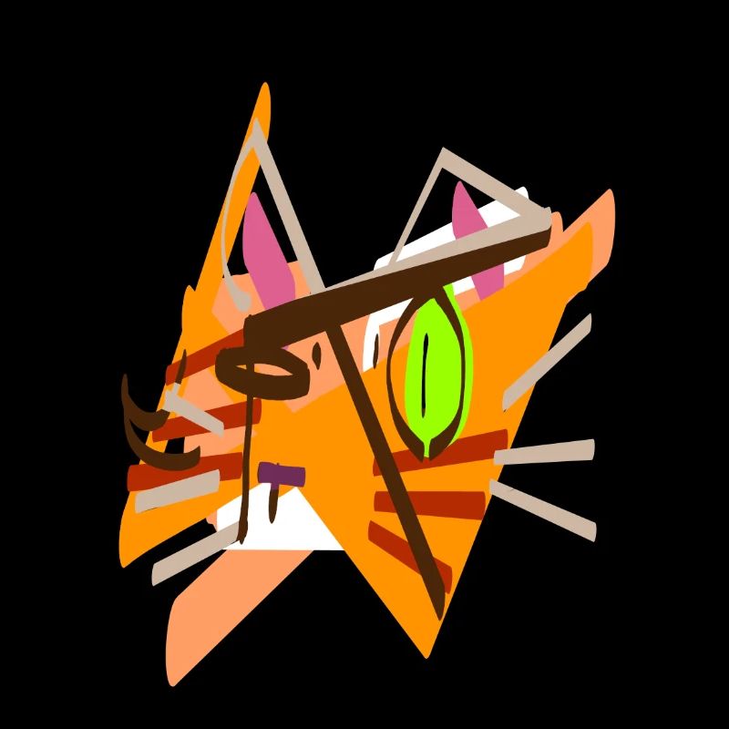 funny kitten abstract