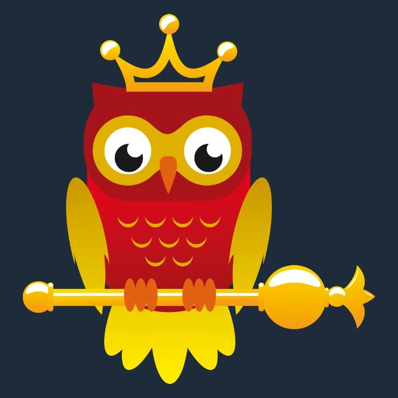 King owl with scepter