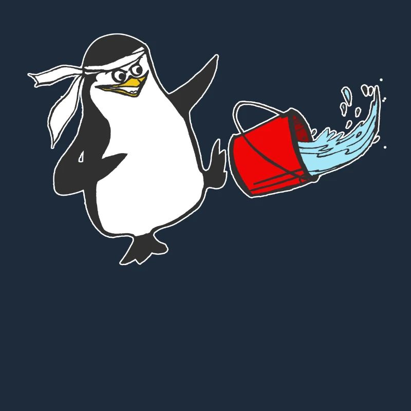 Funny karate penguin ninja kids