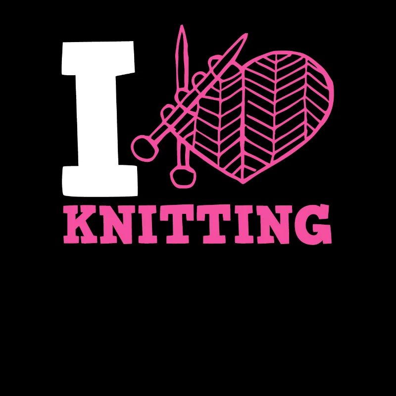 I Love Knitting Heart Pattern Joy