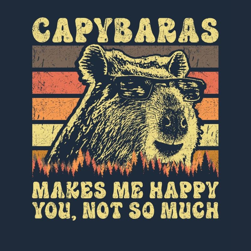 Capybara Retro Spruch