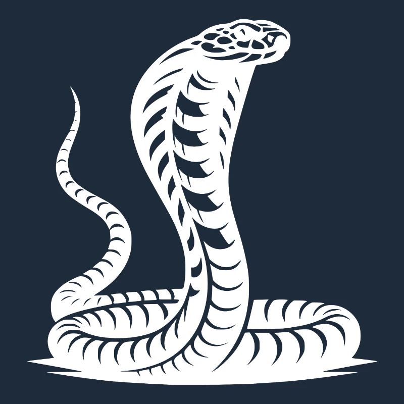 Conception de posture menaçante de bouclier de cou de cobra de serpent