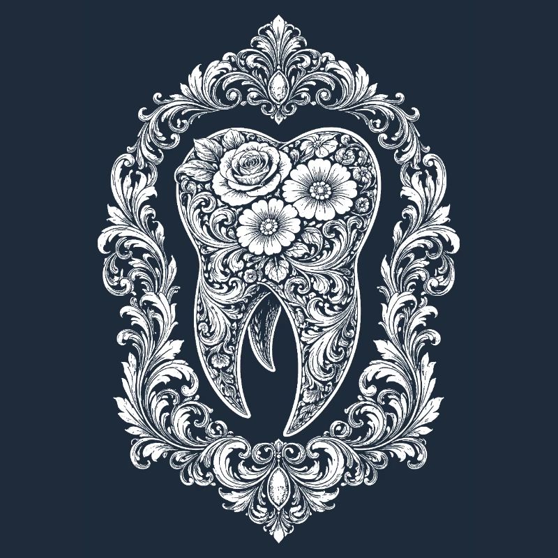 Baroque tooth design in frame