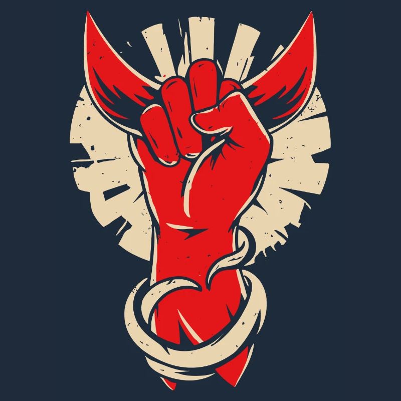 Devil horns hand