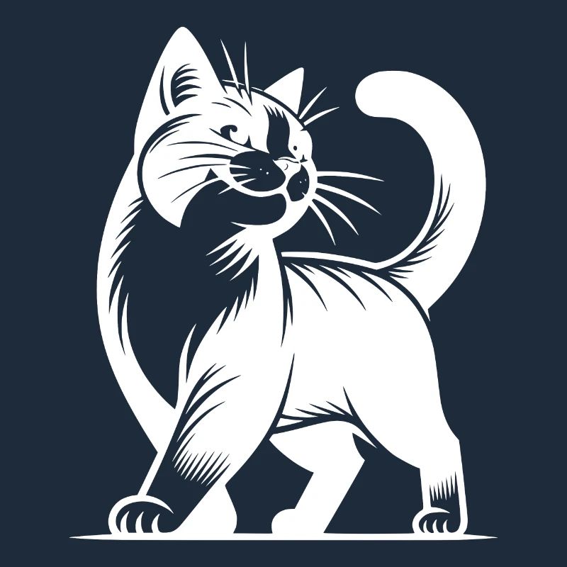 Chat Stuben élégant avec un look mignon