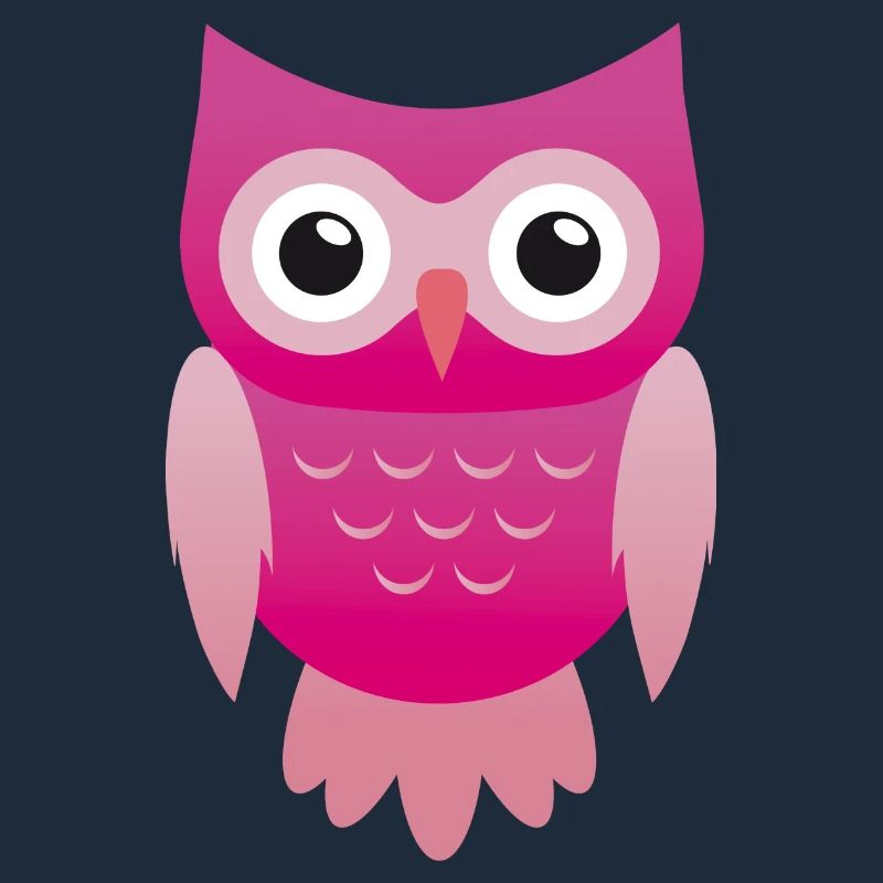 Comic Eule pink im Vector Design