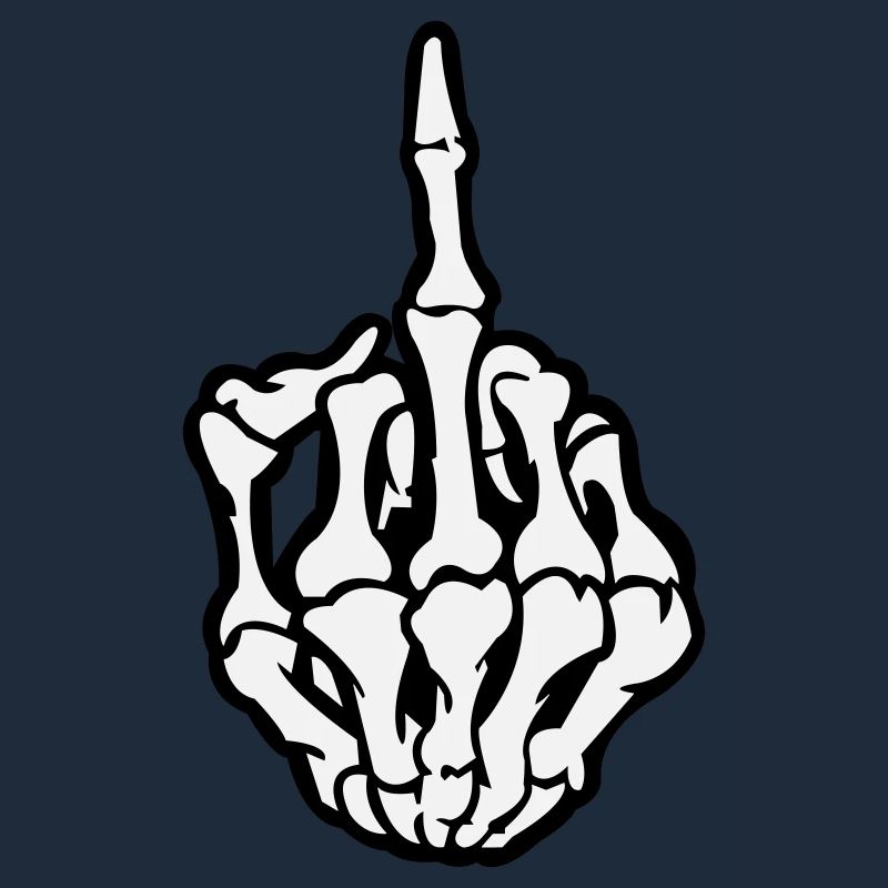 Skull Middle Finger