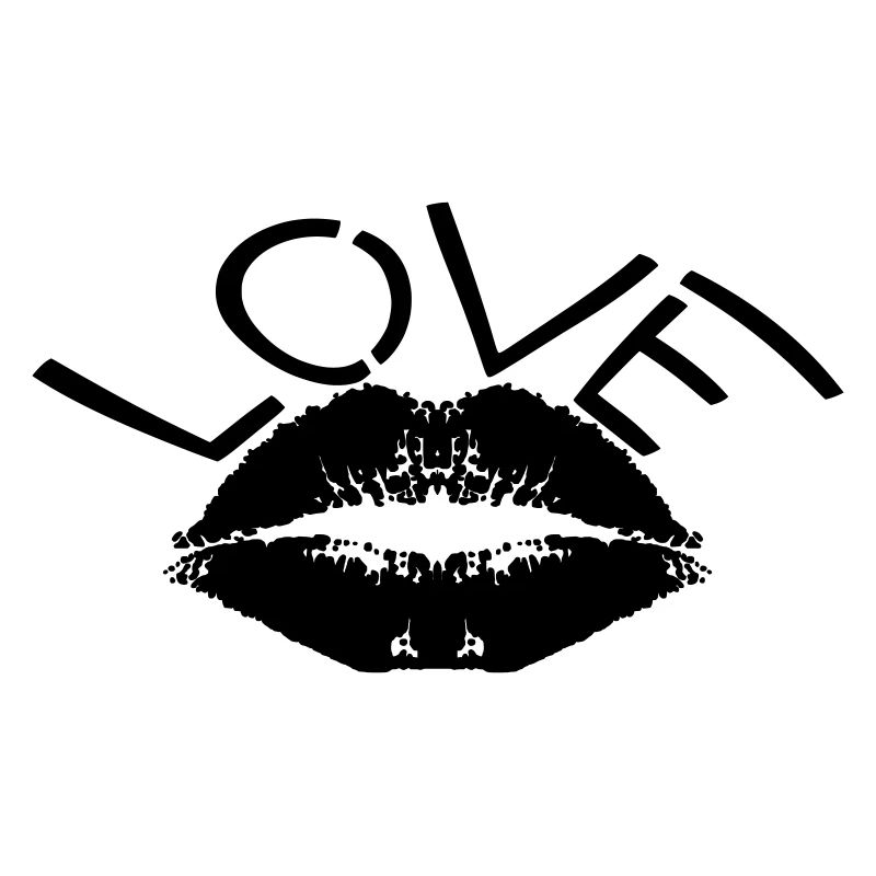 Love – Minimal Lips Kiss Statement Design