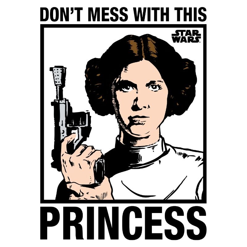 Star Wars Princesse Leia avec un dicton