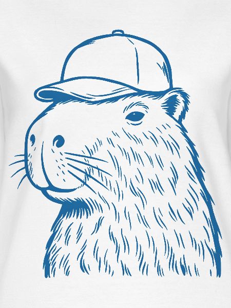 Capybara mit Baseballkappe