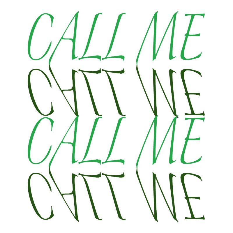 Déclaration typographique Call Me Neon