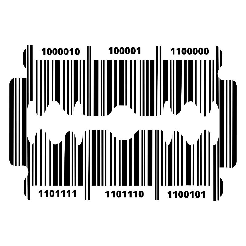 Rasierklinge mit geheim Code