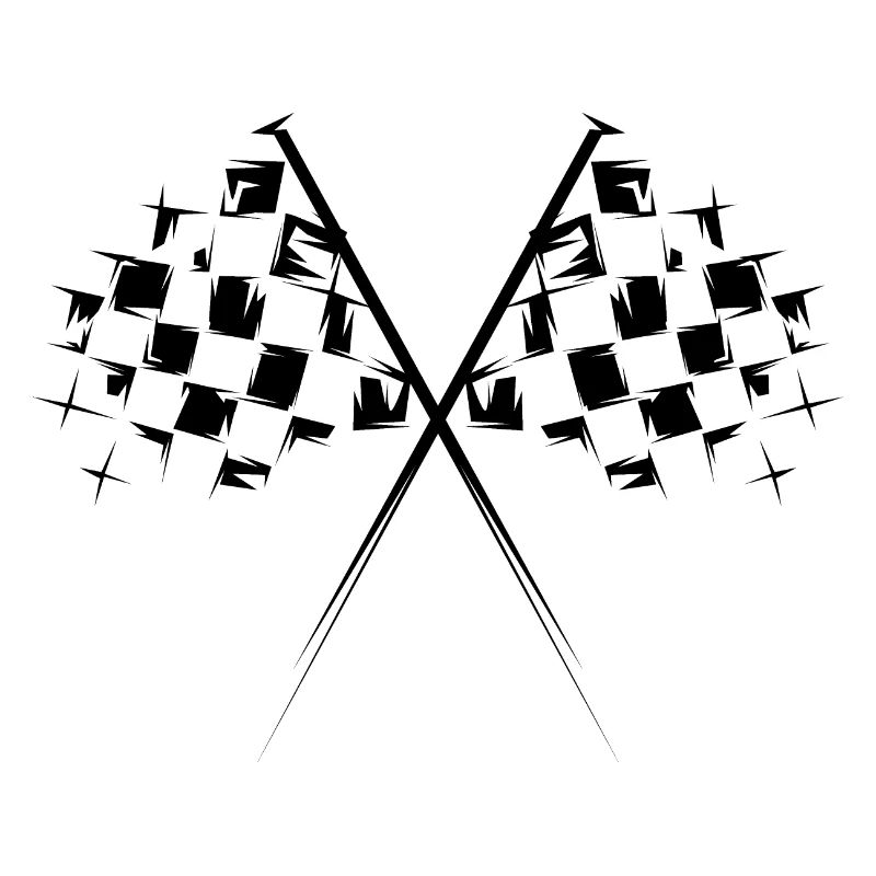 Icône du drapeau de course Illustration Icône du drapeau à damier